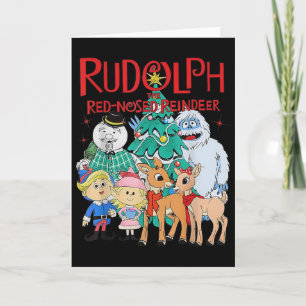 Funny Cute Rudolph The Red Nosed Reindeer Christma Card