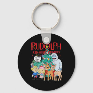 Funny Cute Rudolph The Red Nosed Reindeer Christma Key Ring