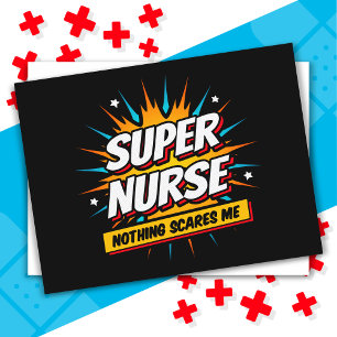 Funny Cute Sarcastic Superhero Nurse Appreciation Postcard