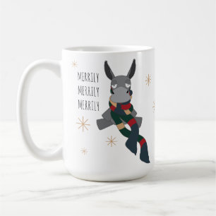 Funny Cute Sarcastically Merry Winter Donkey Coffee Mug