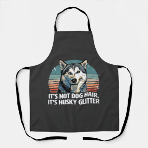 Funny & Cute Siberian Husky Dog Glitter Classic T- Apron