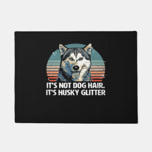 Funny & Cute Siberian Husky Dog Glitter Classic T- Doormat