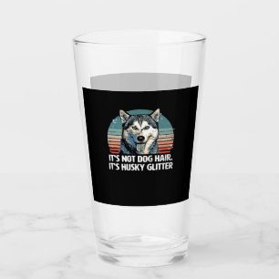 Funny & Cute Siberian Husky Dog Glitter Classic T- Glass