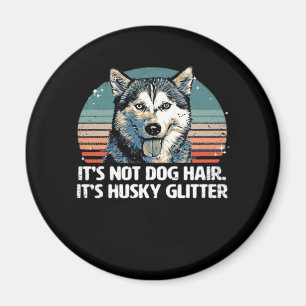 Funny & Cute Siberian Husky Dog Glitter Classic T- Magnet
