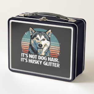 Funny & Cute Siberian Husky Dog Glitter Classic T- Metal Lunch Box