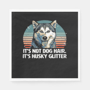 Funny & Cute Siberian Husky Dog Glitter Classic T- Napkin