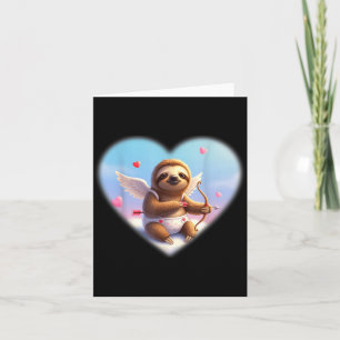 Funny Cute Sloth Lover Cud Date Valentines Day Gra Card