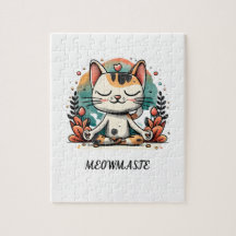 Funny Cute Spiritual Cat Meditating Customisable