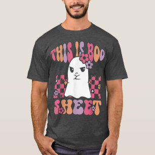 Funny Cute Spooky Halloween This Is Boo Sheet Retr T-Shirt