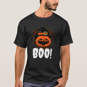 Funny Cute Spooky Jackolantern Pumpkin Boo Hallowe T-Shirt