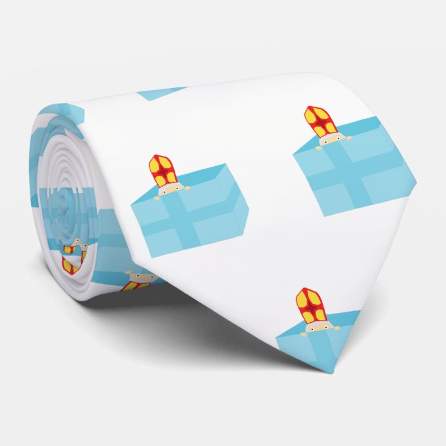 Funny Cute St. Nicholas Sinterklaas Kids Art Tie (Rolled)