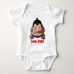 Funny Cute Sumo Baby Wrestler Bodysuit