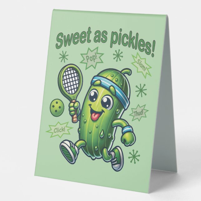 Funny Cute Sweet as Pickles Pickleball (Front)