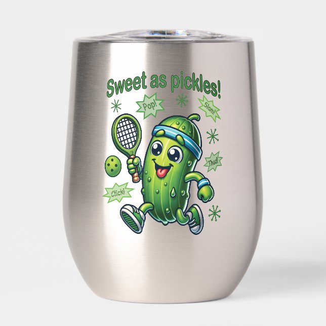 Funny Cute Sweet as Pickles Pickleball (Front)