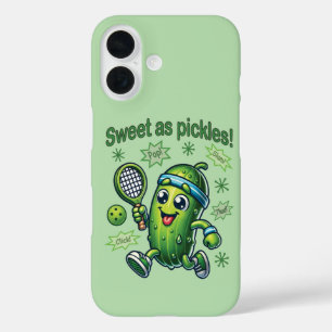 Funny Cute Sweet as Pickles Pickleball iPhone 16 Case