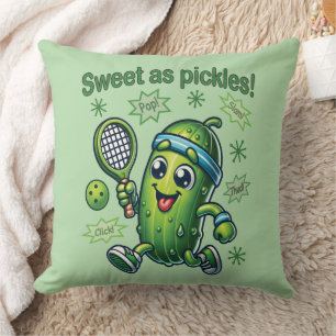 Funny Cute Sweet as Pickles Pickleball Cushion