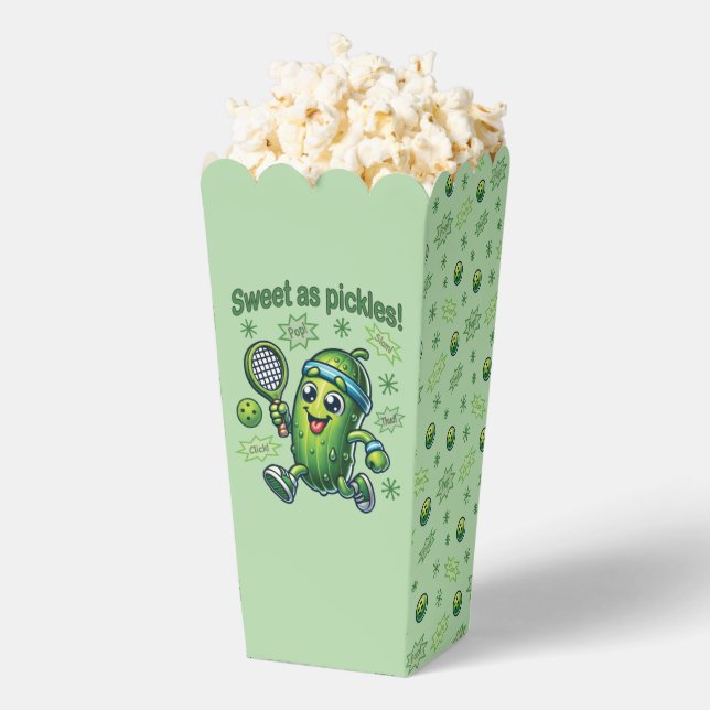 Funny Cute Sweet as Pickles Pickleball Favour Box (Popped)