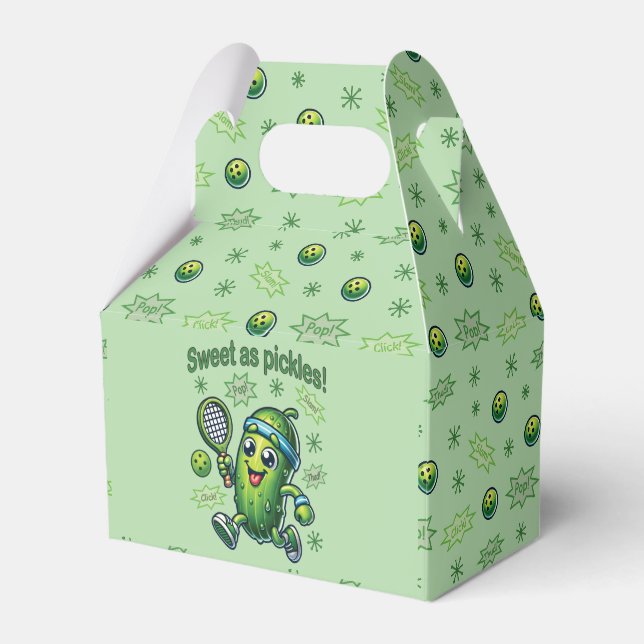 Funny Cute Sweet as Pickles Pickleball Favour Box (Front Side)