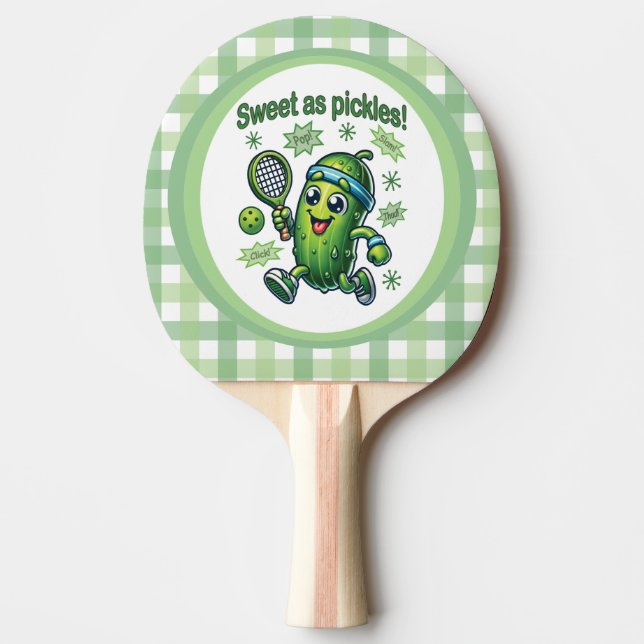 Funny Cute Sweet as Pickles Pickleball Ping Pong Paddle (Front)