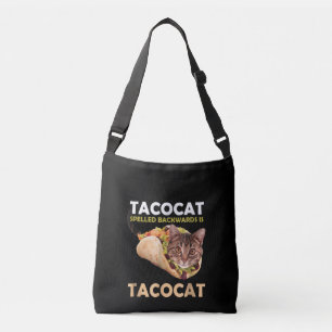 Funny Cute Tacocat Taco Cat Spelled Backward Crossbody Bag