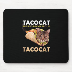 Funny Cute Tacocat Taco Cat Spelled Backward Mouse Pad