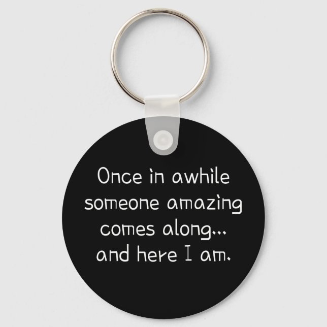 Funny cute teen girl key ring (Front)