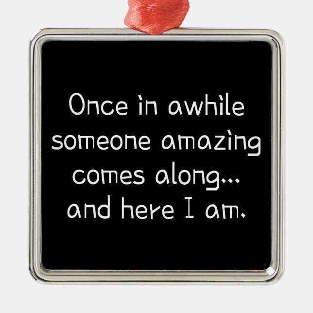 Funny cute teen girl metal ornament (Front)