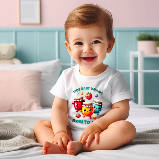 Funny Cute This Baby Knows How to Jam! T-Shirt (Funny This Baby Knows How to Jam! Baby T-Shirt Cover Photo)