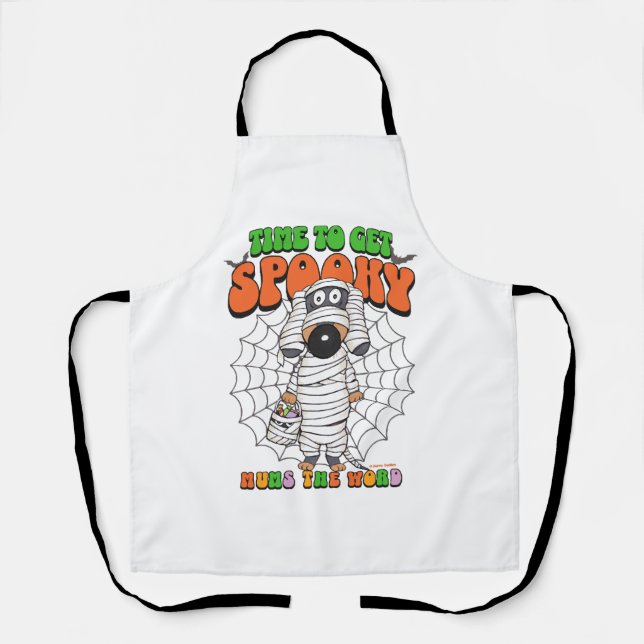 Funny Cute Time to get Spooky Mummy Apron (Front)
