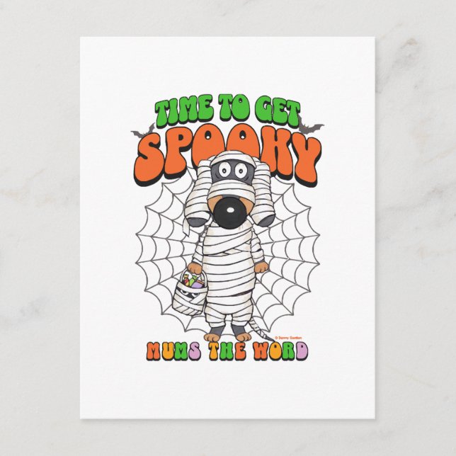 Funny Cute Time to get Spooky Mummy Enclosure Card (Front)