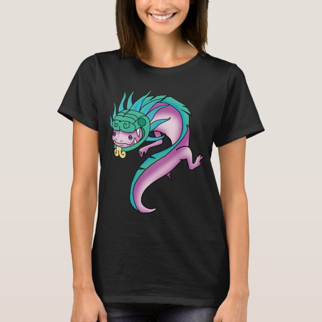 funny cute tiny dragon axolotl T-Shirt (Front)