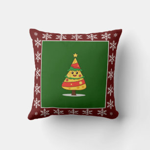 Funny Cute Trendy Stylish Cheese Christmas Tree Cushion