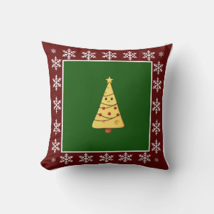 Funny Cute Trendy Stylish Cheese Christmas Tree Cushion
