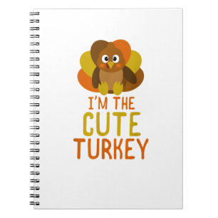 Funny Cute Turkey Family Matching Thanksgiving  Notebook