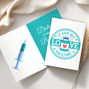 Funny Cute Valentine Covid-19 Vaccine Holiday Card