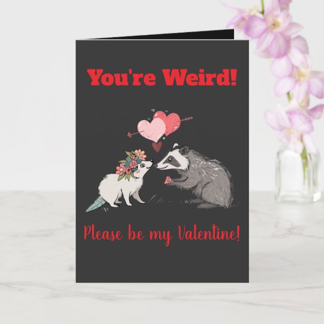 funny cute valentines t-shirt  card (Orchid)