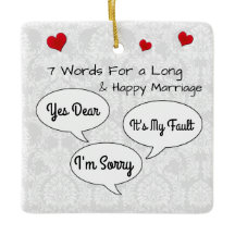 Funny & Cute Wedding Advice Christmas Ornament