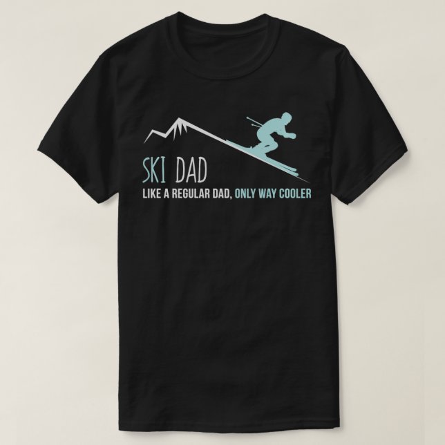 Funny Cute Winter Skiing Gift  T-Shirt (Design Front)