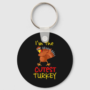Funny Cutest Turkey Matching Family Group Thanksgi Key Ring
