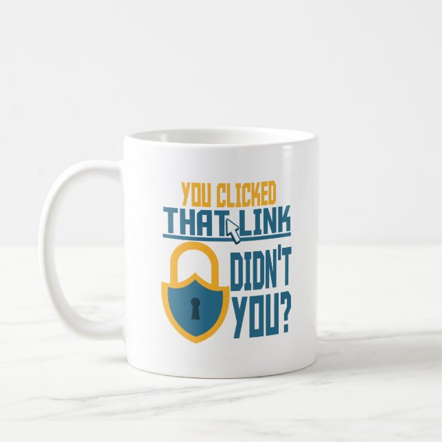 Funny Cyber Security Gift Computer Hacker Tech Coffee Mug (Left)