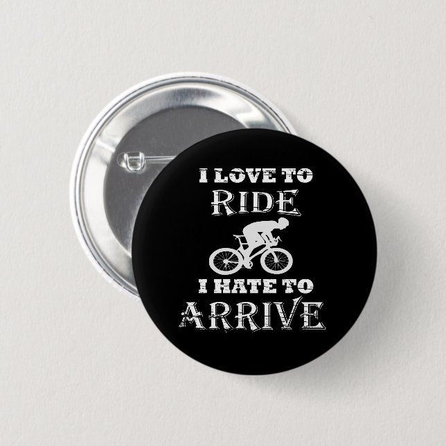 Funny cycling  6 cm round badge (Front & Back)