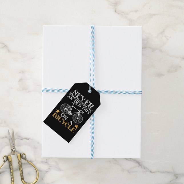 Funny Cycling Biker Humour Gift Tags (With Twine)