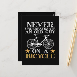 Funny Cycling Biker Humour Holiday Postcard
