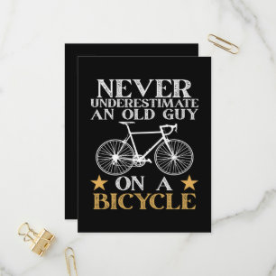 Funny Cycling Biker Humour Invitation Postcard