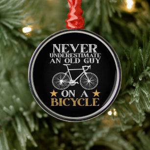 Funny Cycling Biker Humour Metal Ornament