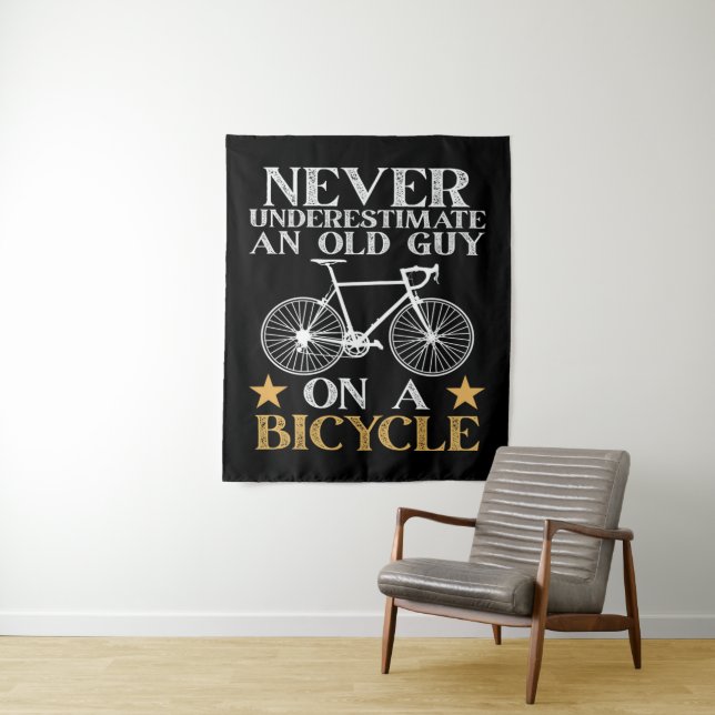 Funny Cycling Biker Humour Tapestry (In Situ)