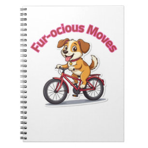 **Funny Cycling Dog – Cute Dog Riding a Bicycle Il Notebook