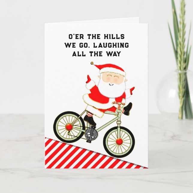 Funny Cycling Holiday Card (Front)