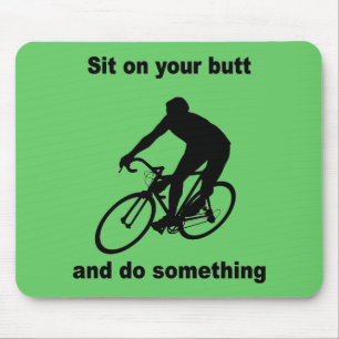 Funny cycling mouse pad