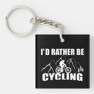 Funny cycling quote key ring